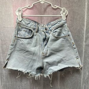 Zara Denim Ripped Shorts